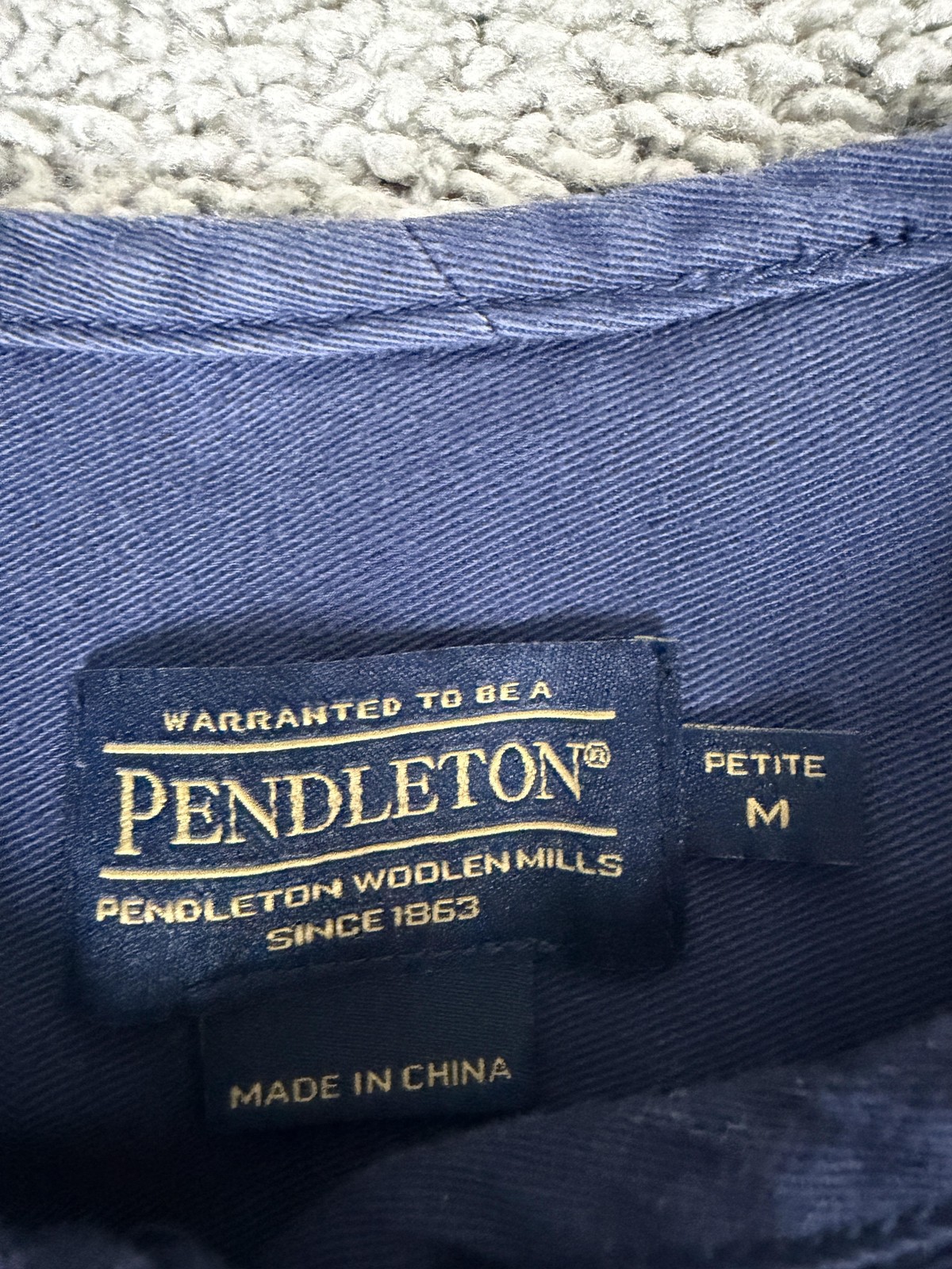 Pendleton Jacket Womens Petite Medium Blue Snap F… - image 4