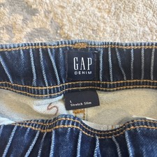 Gap Denim Boys Large Stretch Slim Jeans Dark Wash Adjustable Waist