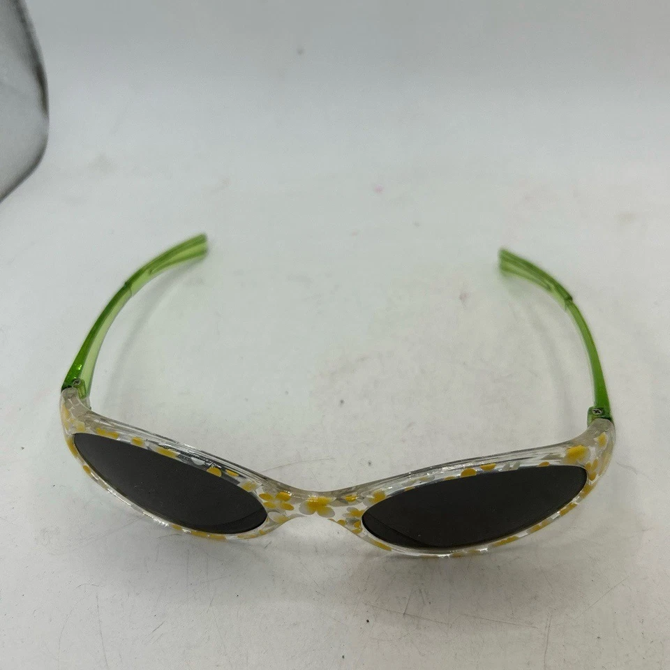 Gafas de sol Claires Sun Daisy amarillo blanco patrón floral lentes ovaladas retro elegantes Foto 2 de 4