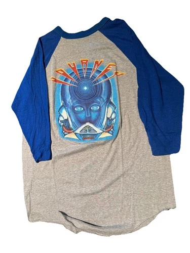 VINTAGE 80s JOURNEY THE BAND FRONTIERS TOUR RAGLAN T-SH 1980s vintage concert t-shirt, vintage, size XL, single stitch, B+ condition