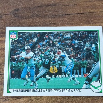 Fleer 1983 NFL Team Action A Step Away From A Sack #42 Philadelphia Eagles Card