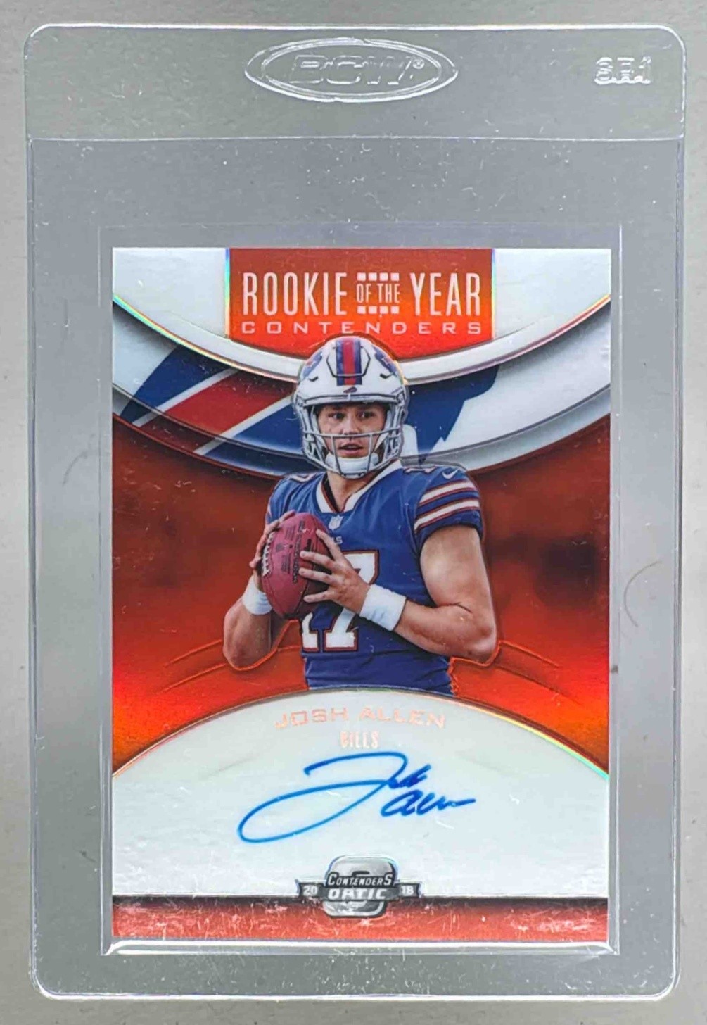 Josh Allen 2018 Panini Contenders Optic Orange Rookie of the Year Auto RC 6/35