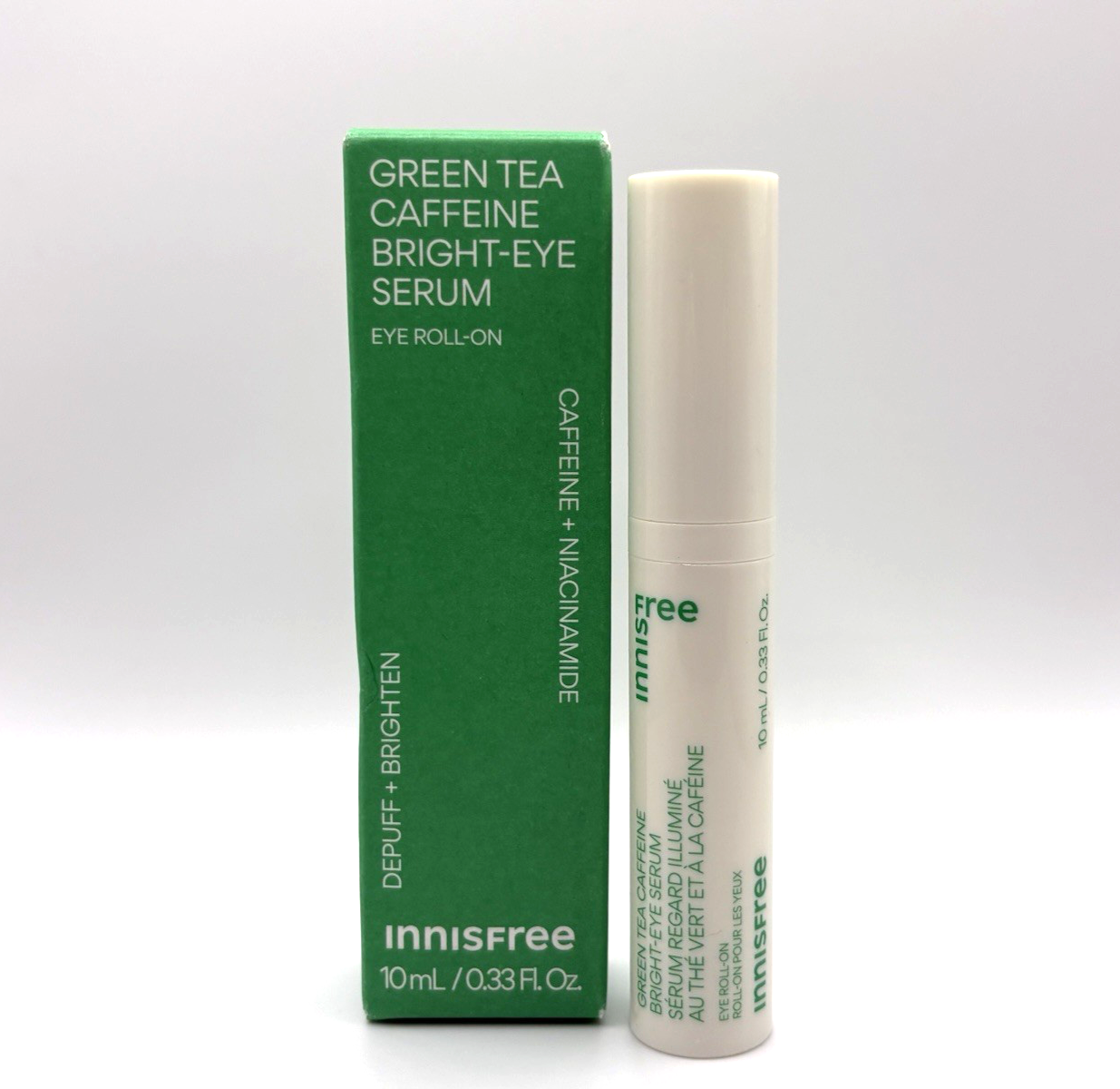 INNISFREE Green Tea Caffeine Bright-Eye Serum Roll On 10ml ~ Exp: 11/27 ~ BNIB