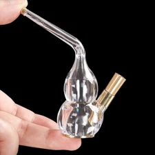 Brass Hookah with Filter Transparent Water Smoking Pipe Smoking Bag