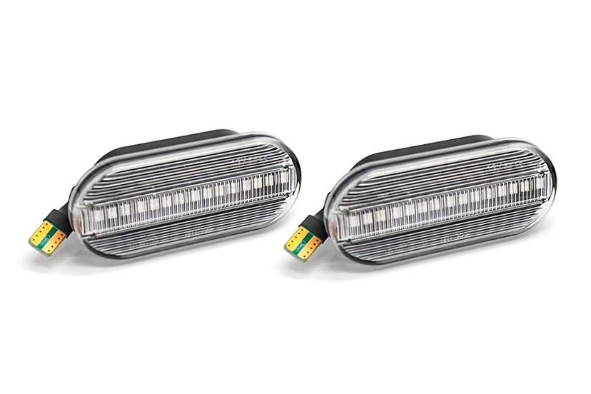 VW Transporter T5 Caravelle Indicatori Laterali Set LED Dynamic Trasparente 03- - Immagine 4 di 4