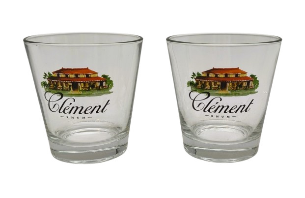 Lot de 2 Verres RHUM CLÉMENT – Verres à dégustation / collection