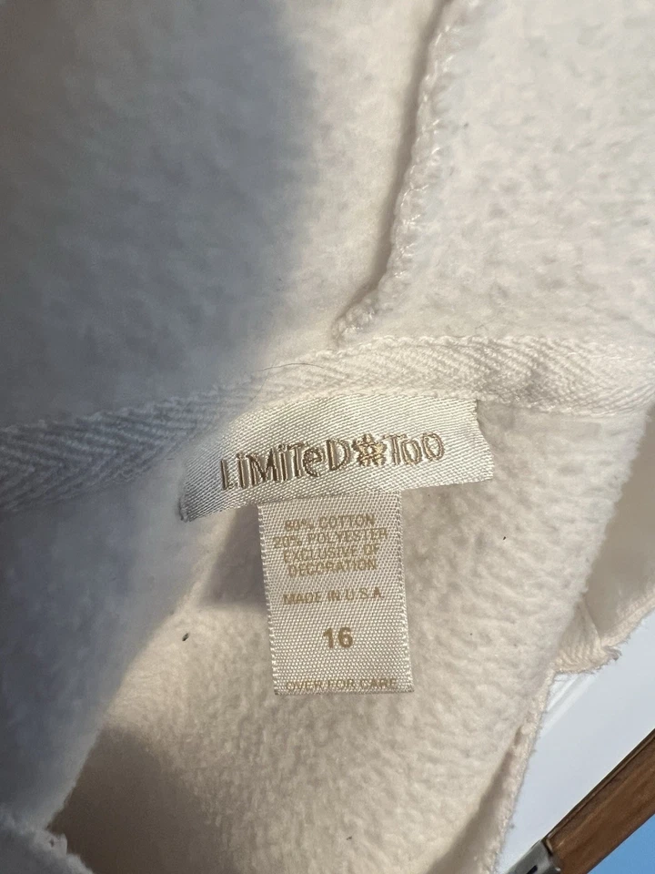 Vintage Hannah Montana Disney White Limited Too Hooded Sweat Shirt Size 16 - Image 4 of 4