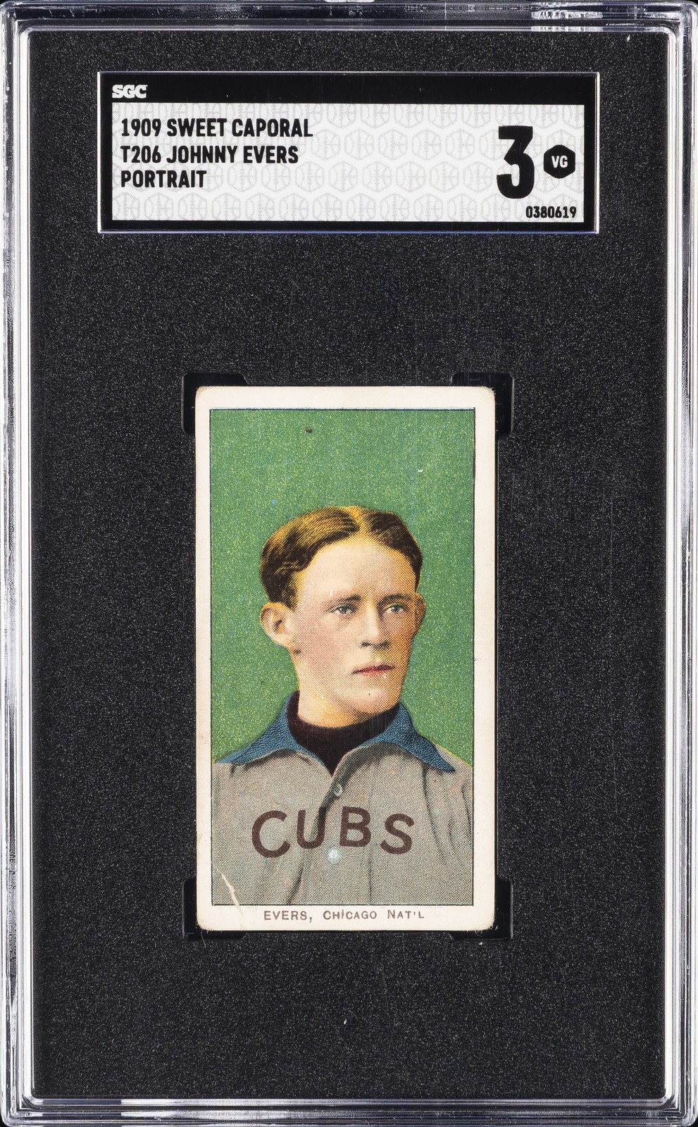 1909 T206 SWEET CAPORAL VARIATION JOHNNY EVERS SGC 3
