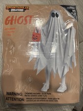 SPOOKTACULAR CREATIONS GHOST Child COSTUME Size Medium 8-10 Yrs