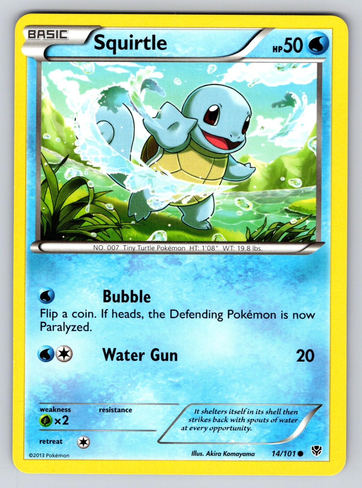 Squirtle 14/101 Plasma Blast Pokemon TCG Common LP Regular