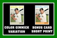 2013 TOPPS HERITAGE GIANCARLO STANTON COLOR GIMMICK VARIATION SSP EXTREMELY RARE