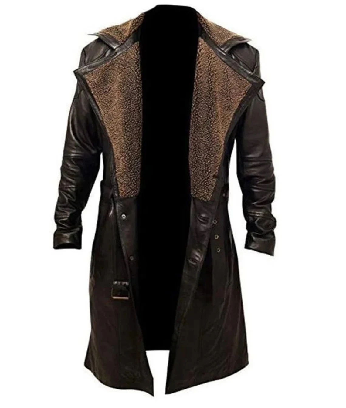Ryan Gosling 2049 Officer Men's Blade Runner Leather Long Coat - CHRISTMAS SALE - product detail image 2