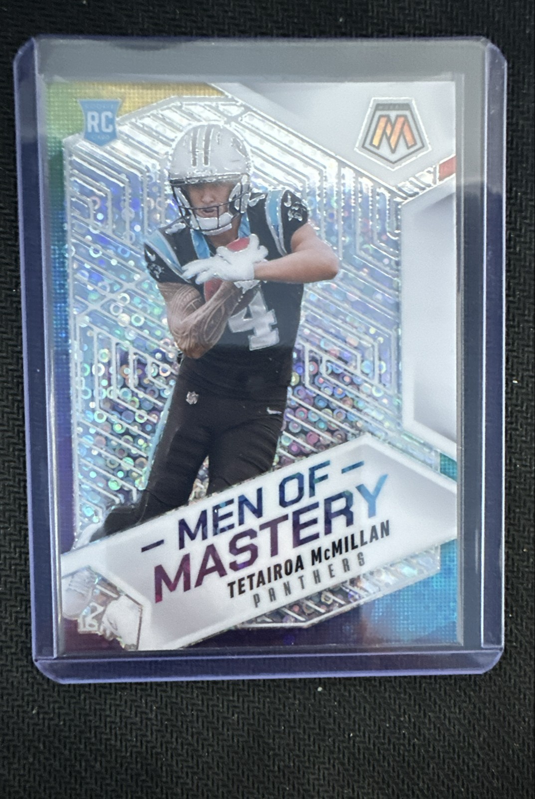 2025 Mosaic - Men of Mastery Tetairoa McMillan #19 Silver Prizm (RC) No Huddle