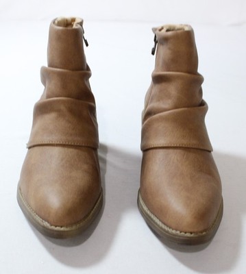 Blowfish Malibu Women's Riley Almond Toe Block Heel Booties AC2 Brown US:7M 