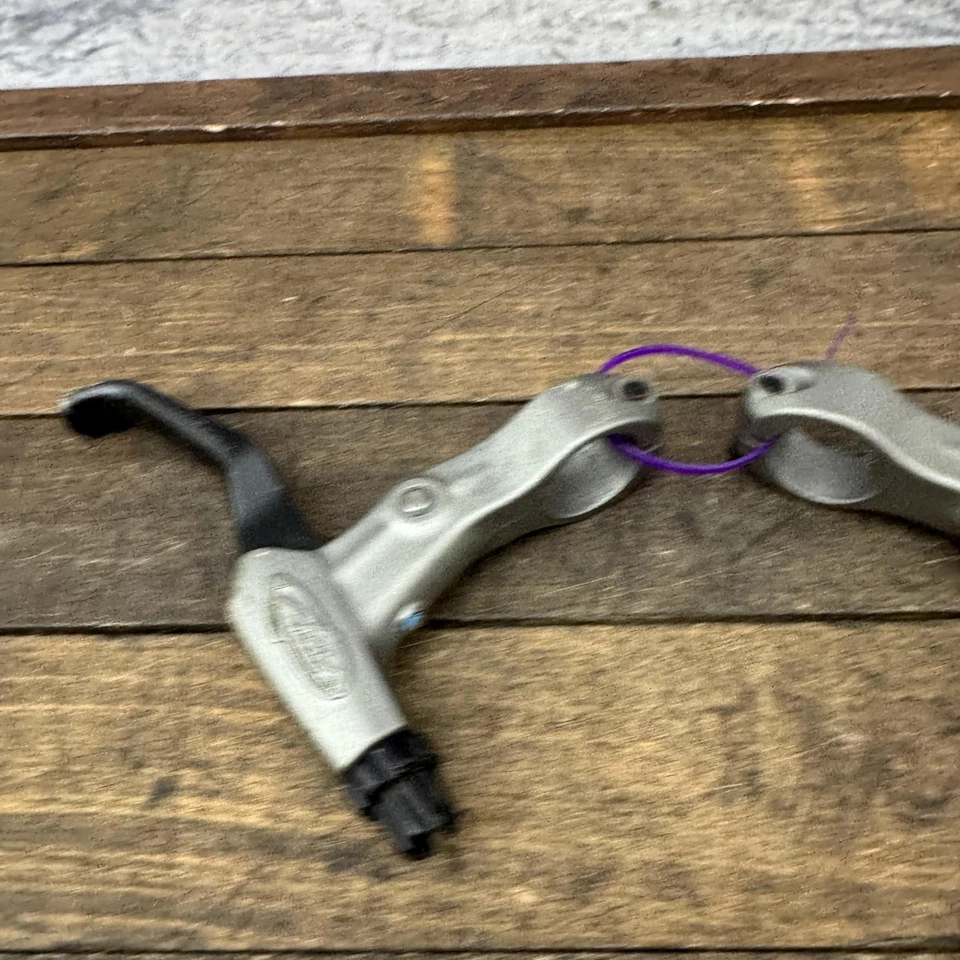 Par de palancas de freno Avid en V negras plateadas MTB BMX piezas de bicicleta tracción lineal tracción larga Foto 4 de 4