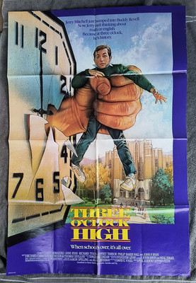 Three O'Clock High Movie Poster CASEY SIEMASZKO Anne Ryan RICHARD TYSON 1987