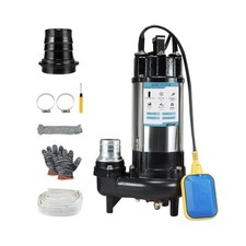 1HP Sewage Grinder Pump Submersible Effluent Pump, Sump Pump 110V 6400GPH wit...