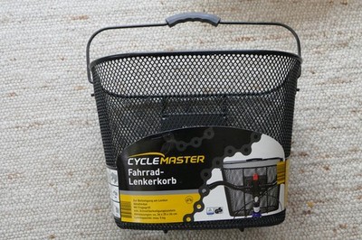 Cyclemaster Fahrradkorb Metall Korb Vorne mit Halter abnehmbar Klick-System