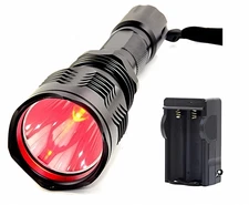 BESTSUN Brightest Waterproof Red Light Flashlight 1000 Lumens 350 Yard Long R...