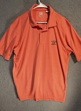 Cutter & Buck Polo Dry Shirt  Men's Size Large Tec Luxe  Orange