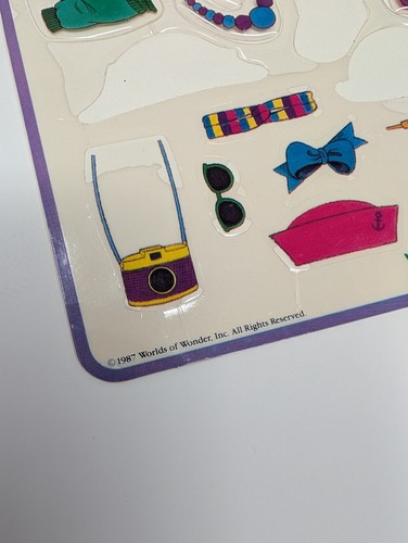 Vintage Meet Julie Interactive Doll Worlds Of Wonder Stickers Board Book 1987 - Foto 6 di 15