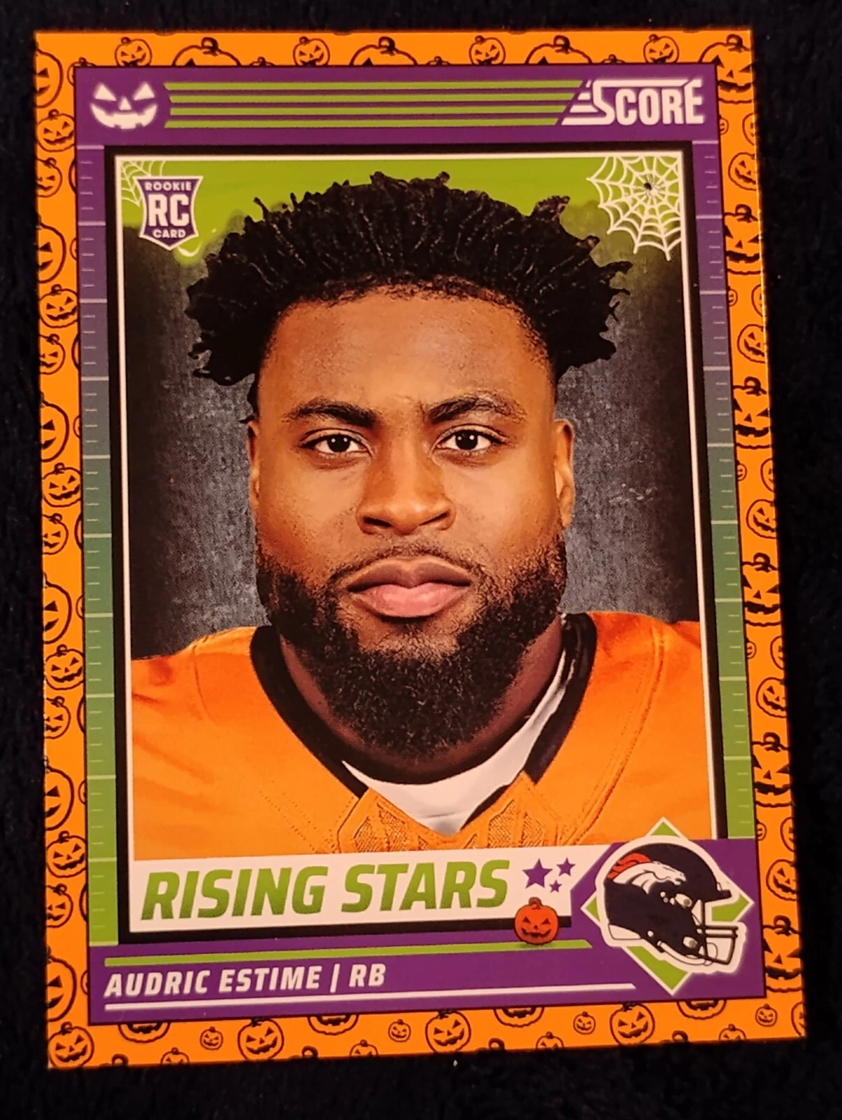 Audric Estime Panini Score-A-Treat Rising Stars #2 Pumpkin