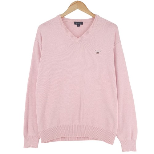 GANT Pink V-Neck Jumper Sweater Mens Size L Large | eBay