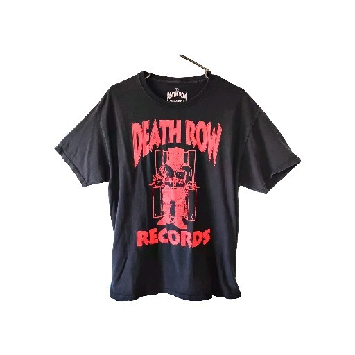 FILA T shirt uomo Death Row Records logo grande nera con stampa rossa musica hip hop