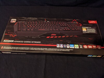 SPEED LINK ACCUSOR ADVANCED LED GAMING KEYBOARD BLACK-US LAYOUT SL-670005-BK-US