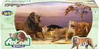 Luna Tierfiguren-Set Wildtiere 4-Tlg. Spielfiguren M. Tiger Leopard Jaguar LöWe
