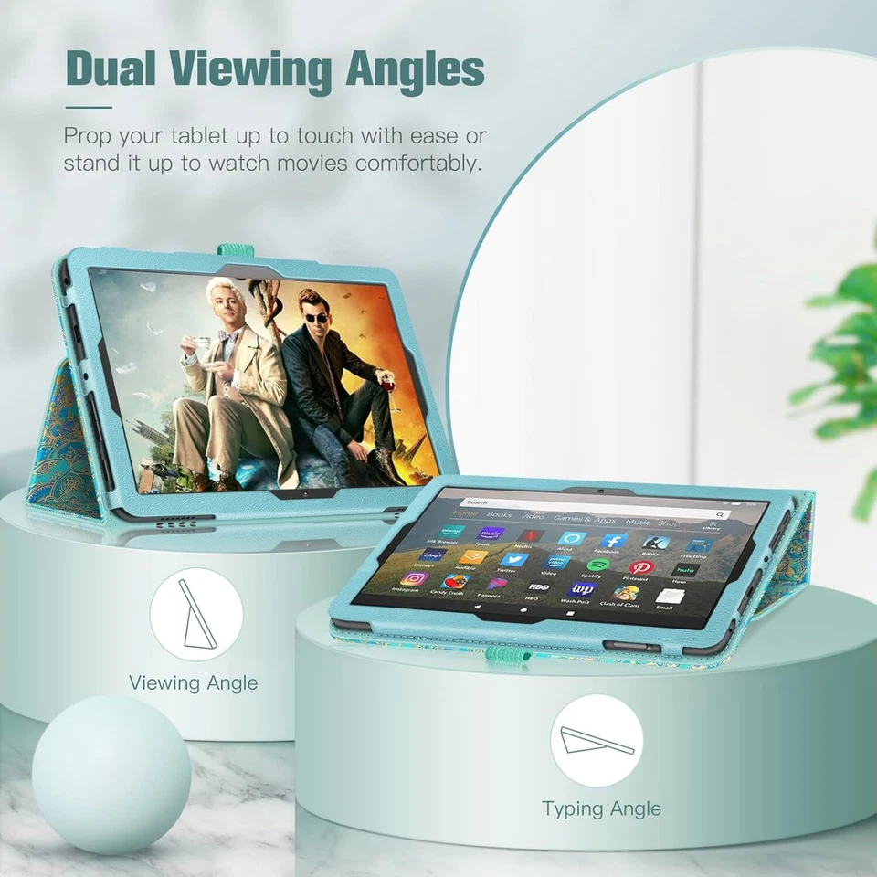 Funda Folio para Amazon Fire HD 8 (12ª Generación 2024/2022) Slim Fit Soporte Cubierta Foto 3 de 4