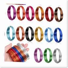 15 Rolls Premium Quality 1.0mm Aluminum Wire - Flexible Anodized Metal for DIY J