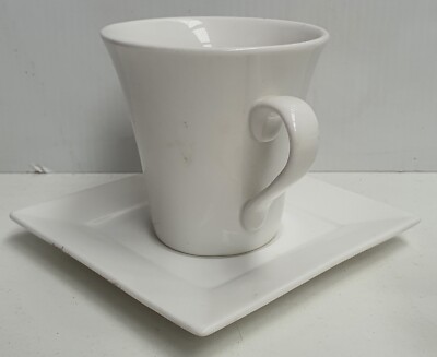 Maxwell & Williams Designer Homewares Monaco White Cup & Saucer 13cm Wide c2010