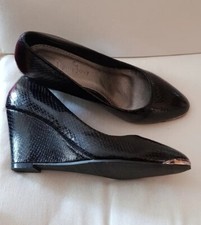 Jenny Fairy Pumps High Heels schwarz Gr. 36 Pumps Glitzer Keilabsatz High Heels