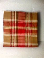 Country Plaid Straight Valance Red & Tan 18'' x 72'' EUC!