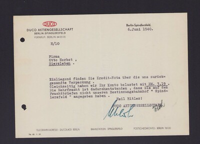 BERLIN-SPINDLERSFELD, Brief 1940, Duco AG
