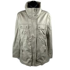 Geox Jacket Women’s Us 6 Respira Lightweight Rain Coat Packable Hood Light Tan