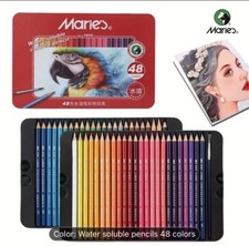 Marie s 48 WaterColored Pencils in Metal Box NEW Shipping Included