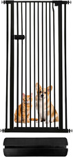 Extra Tall Cat Gate 55" - No Drill, Auto-Close, One-Handed Operation, Black