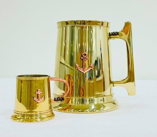 Elegant in Rum/Brass/Copper/Inner BRASS-Plated Shot Glasses and Anchor Design - Picture 13 of 13