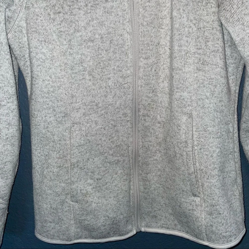 - Faded Glory Chaqueta Mujer Talla Pequeña 4/6 Gris Brezo Claro Cremallera Polar Foto 4 de 4