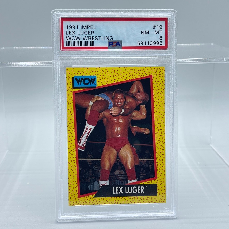 1991 IMPEL Lex Luger (#19) WCW WRESTLING PSA 8 Near Mint-MINT