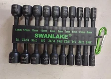 20-Piece Magnetic Nut Driver Set, Metric & SAE 1/4" Hex Shank, Drill Socket Set