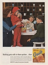 Nestle Quik Makes The Very Best Chocolate Vintage Print Ad 1964