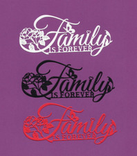 FAMILY IS FOREVER die cuts scrapbook cards