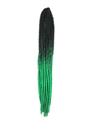 Elysee Star Synthetic Dreads DE Double Ended Dreadlocks Schwarz Dunkelgrün Ombre