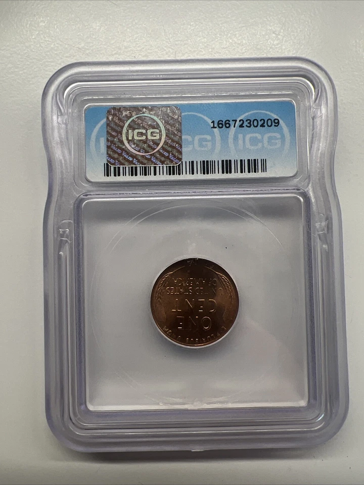 1955 年林肯 Cent PoorMan's Var ICG MS 67 RD PCGS 价值 850 美元带错误 — 第 3/4 张图片