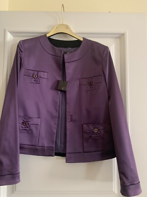 Roberto Cavalli Damen Anzug Satin Lila Gr. 44