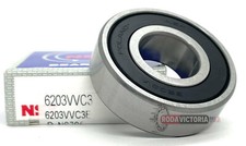 NSK 6203 VV C3 DEEP GROOVE BALL BEARING, RUBBER SEALED 17x40x12 mm 6203 2RS