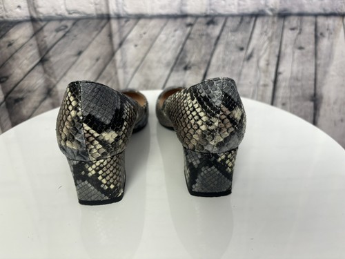 $350 AQUATLIA PASHA SNAKE-EMBOSSED LEATHER POINTED TOE PUMP HEELS SHOES SZ 9 - Picture 7 of 7